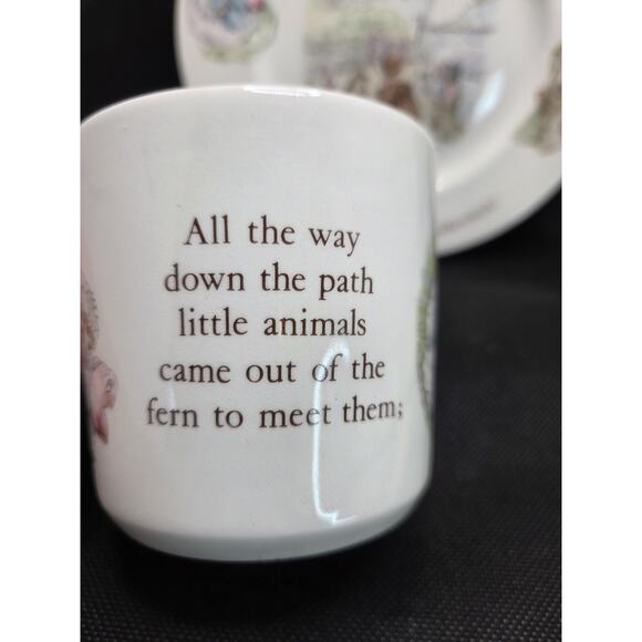 Wedgewood Beatrix Potter Design Mrs. Tiggy Winkle Cup and Saucer Set Excellent - Picture 8 of 9